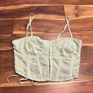 Urban Outfitters Green Corset Top